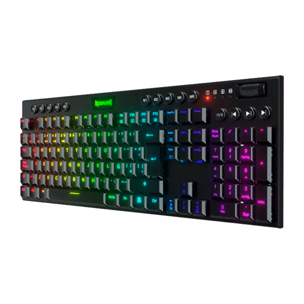 Teclado Redragon  Horus K619 Rgb Mecánico Usb Español Swicth Rojo