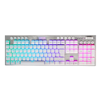 Teclado Redragon  Horus K619W Rgb Blanco Mecánico Usb Español Switch Rojo