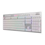 Teclado Redragon  Horus K619W Rgb Blanco Mecánico Usb Español Switch Rojo