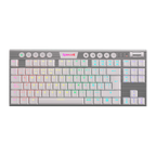 Teclado Redragon Horus K621W  Rgb Tkl Blanco Mecánico Inalámbrico Español  Switch Rojo