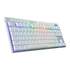 Teclado Redragon Horus K621W  Rgb Tkl Blanco Mecánico Inalámbrico Español  Switch Rojo