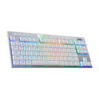Teclado Redragon Horus K622W Tkl Rgb Blanco Mecánico Usb Español Switch Rojo