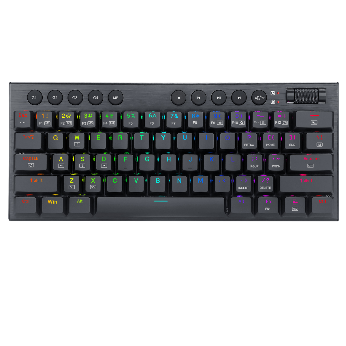 Teclado Redragon Horus Mini K632 Mecánico Inalámbrico Ingles Switch Rojo