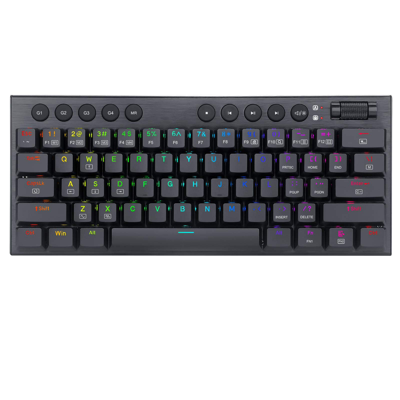 Teclado Redragon Horus Mini K632 Mecánico Inalámbrico Ingles Switch Rojo