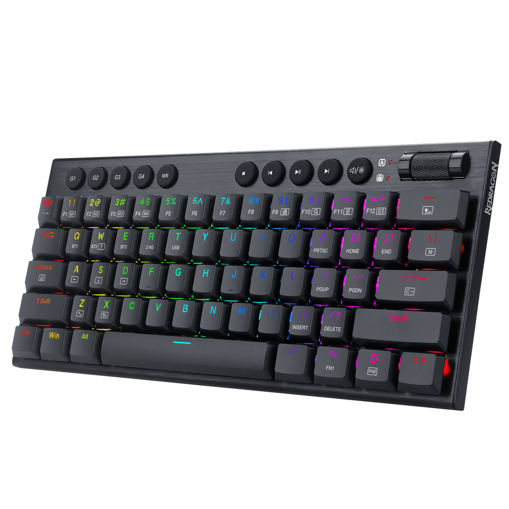 Teclado Redragon Horus Mini K632 Mecánico Inalámbrico Ingles Switch Rojo