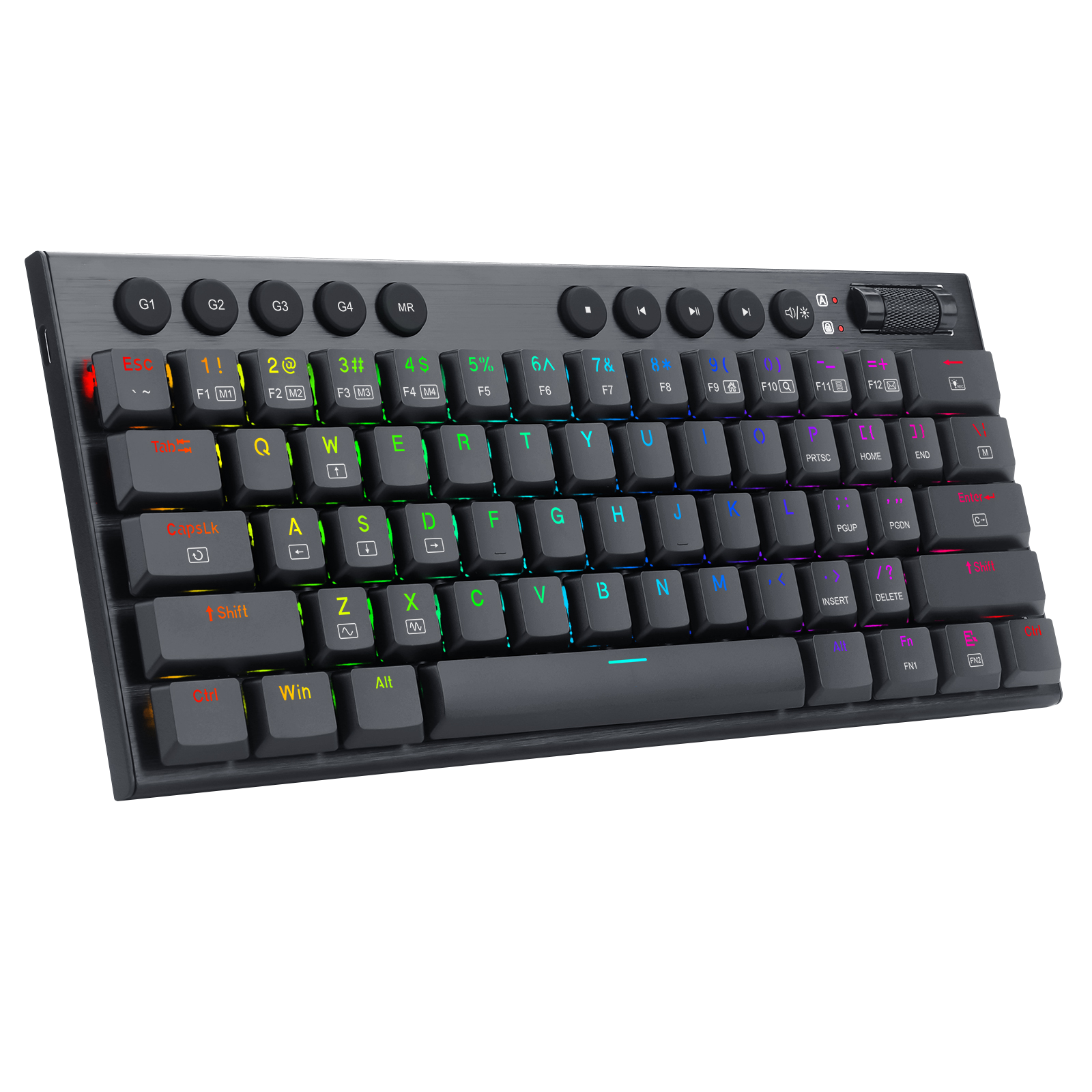 Teclado Redragon Horus Mini K632 Mecánico Inalámbrico Ingles Switch Rojo