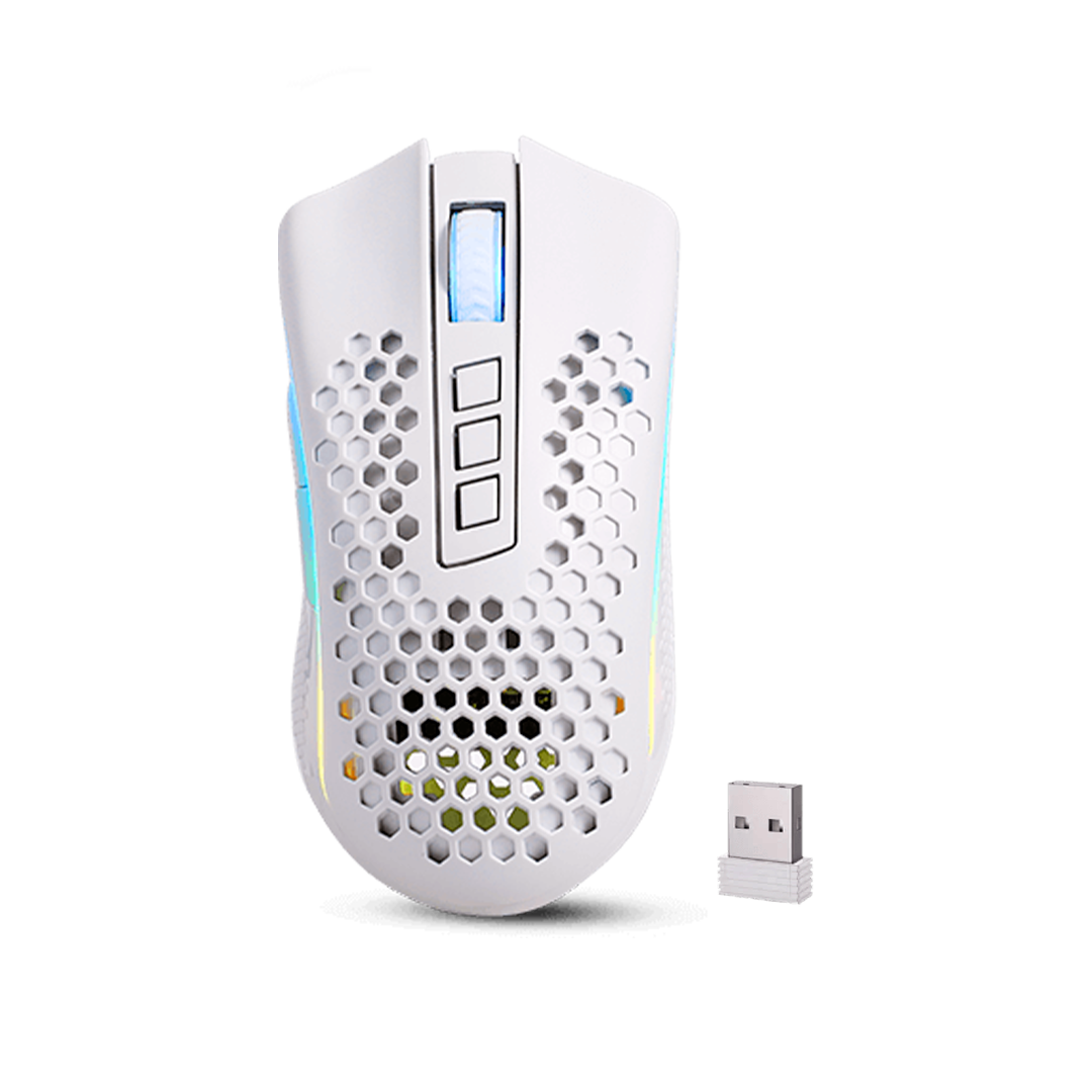 Mouse Redragon M808W-Ks Storm Pro Inalámbrico Blanco 16.000 Dpi