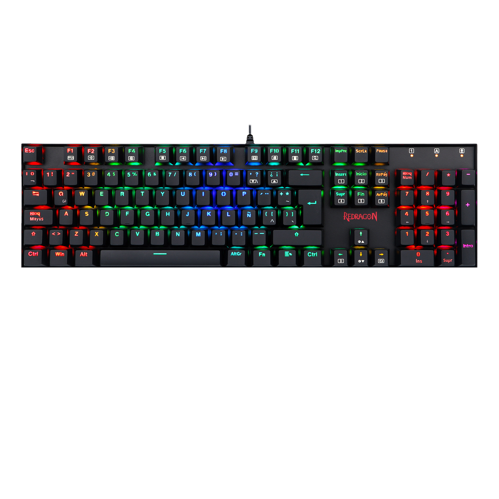 Teclado Redragon Mitra K551 Rgb Mecánico Español Switch Rojo