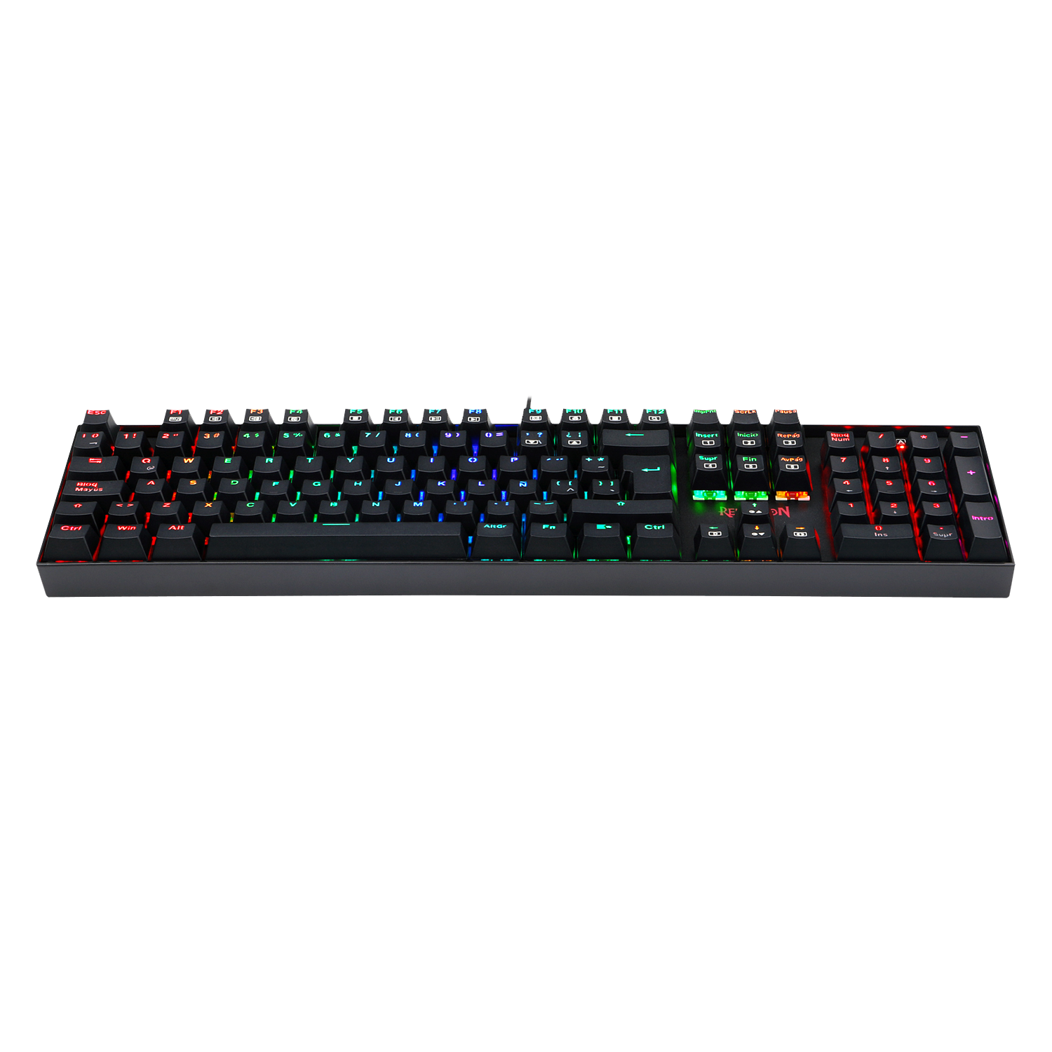 Teclado Redragon Mitra K551 Rgb Mecánico Español Switch Rojo