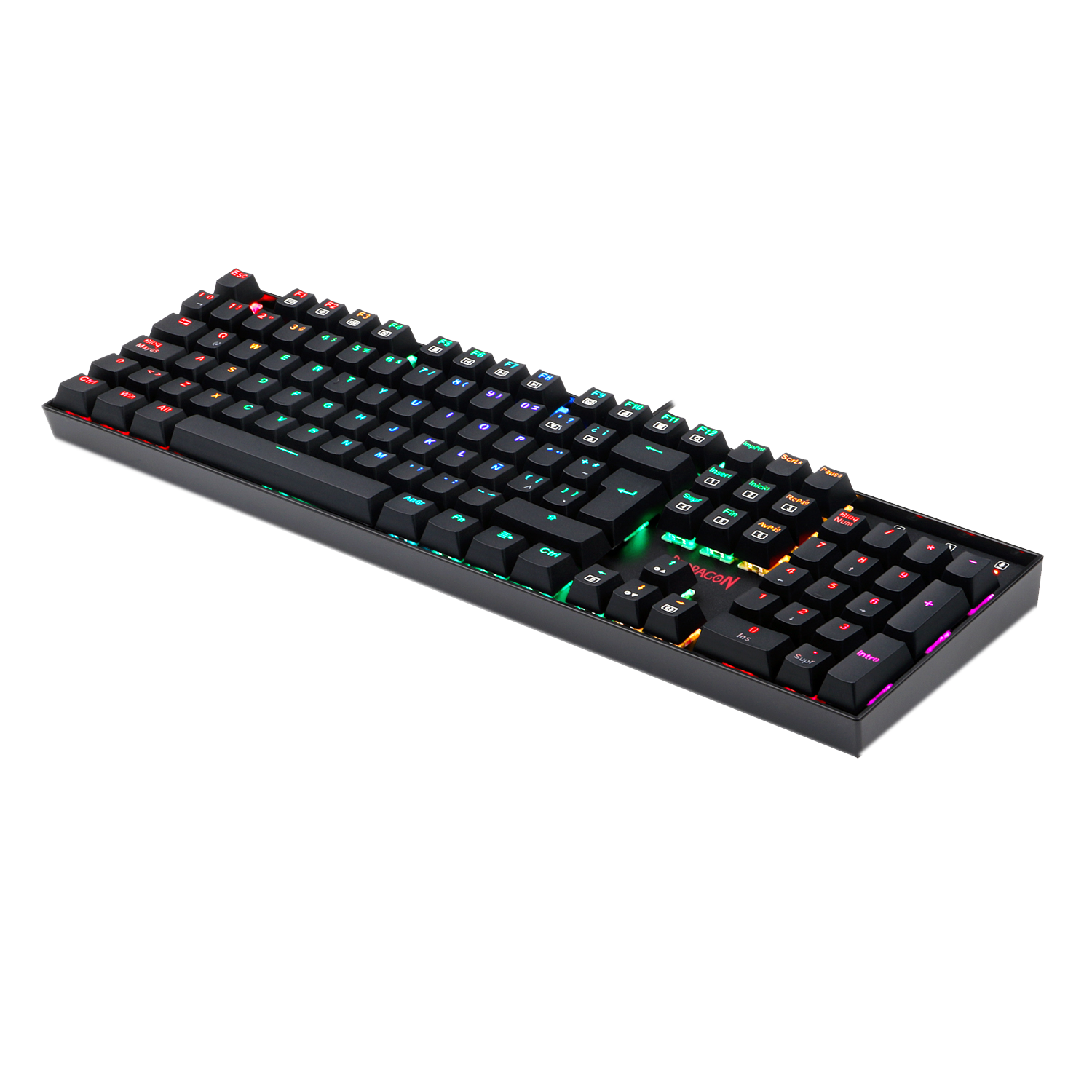 Teclado Redragon Mitra K551 Rgb Mecánico Español Switch Rojo