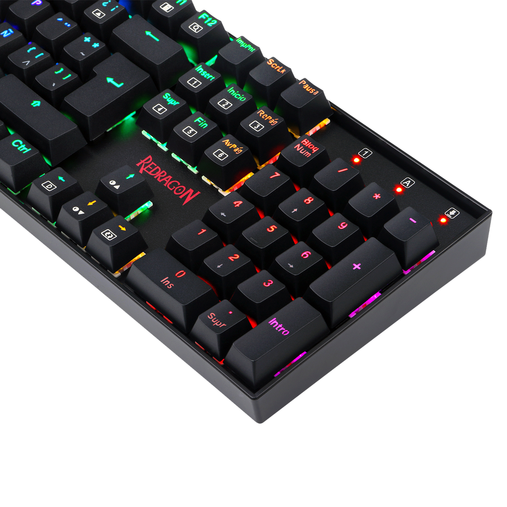 Teclado Redragon Mitra K551 Rgb Mecánico Español Switch Rojo