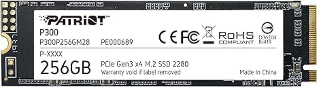 Disco Solido M.2 Patriot P300 256Gb Pcie Nvme Gen 3