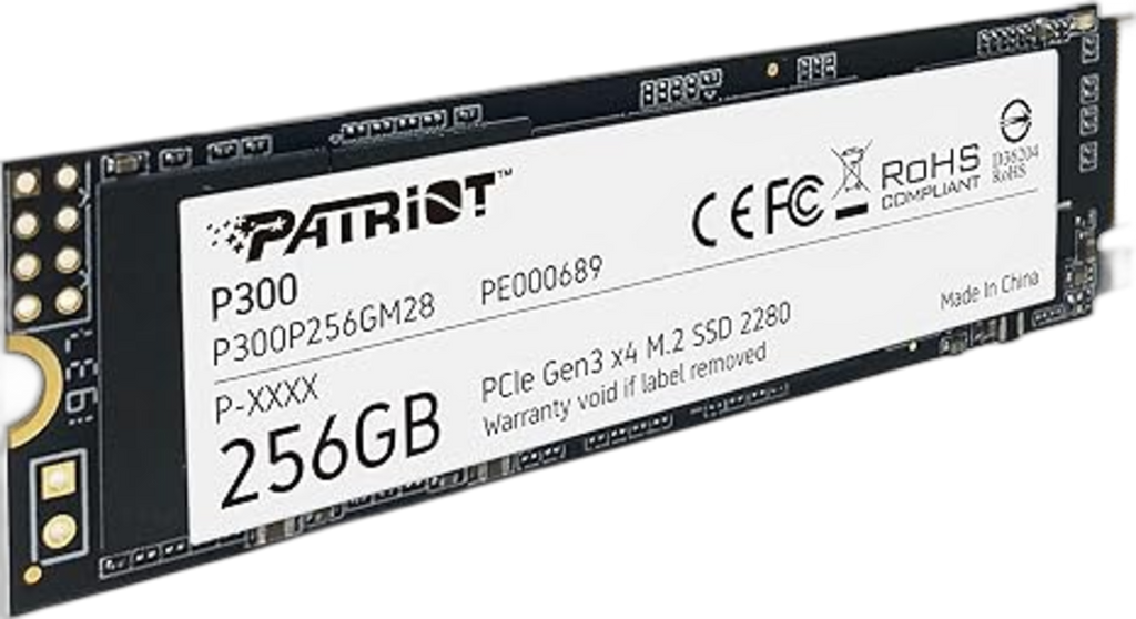 Disco Solido M.2 Patriot P300 256Gb Pcie Nvme Gen 3