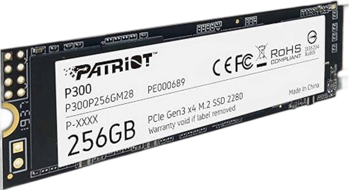 Disco Solido M.2 Patriot P300 256Gb Pcie Nvme Gen 3