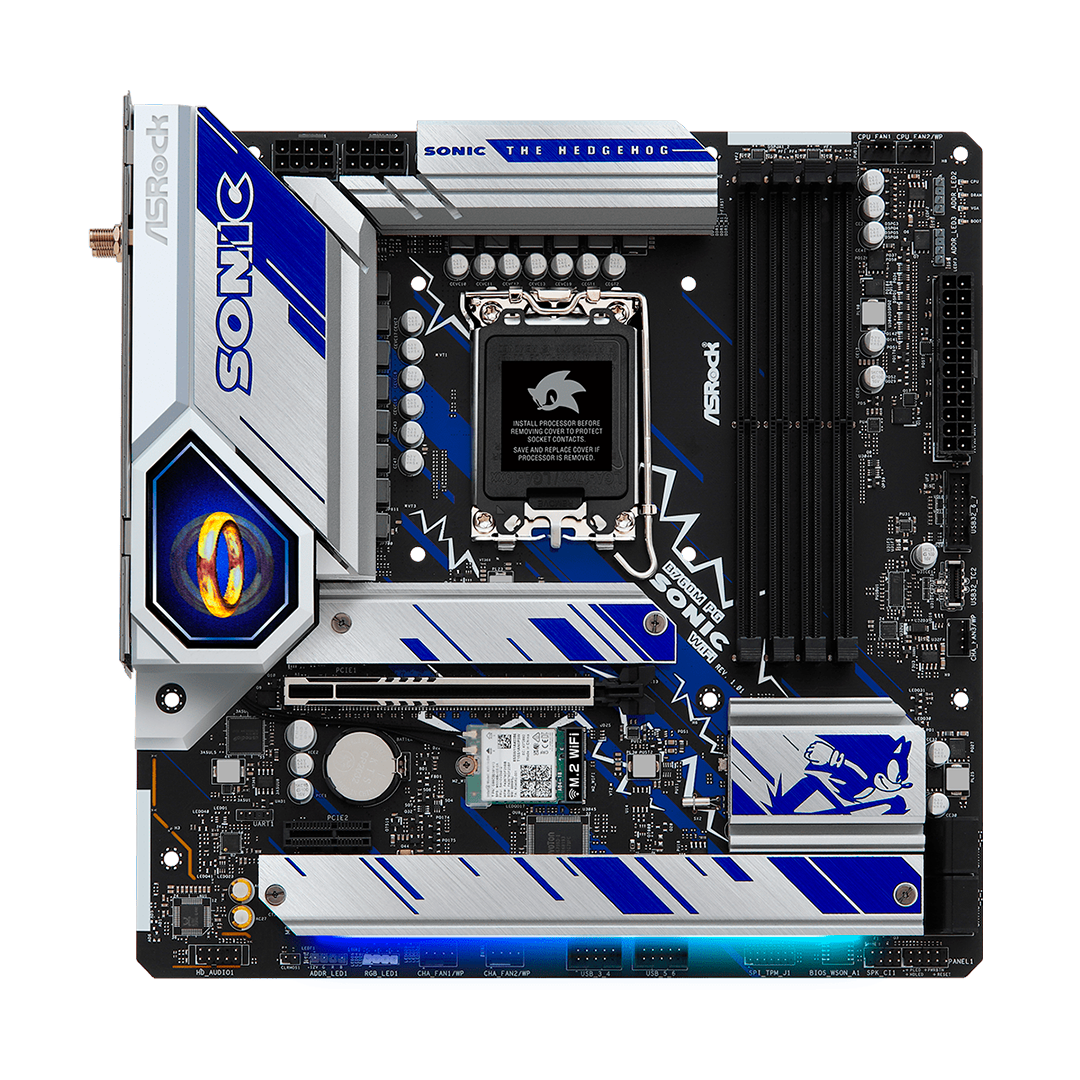 TARJETA MADRE INTEL ASROCK B760M PG SONIC WiFi  DDR5 7200+(OC)