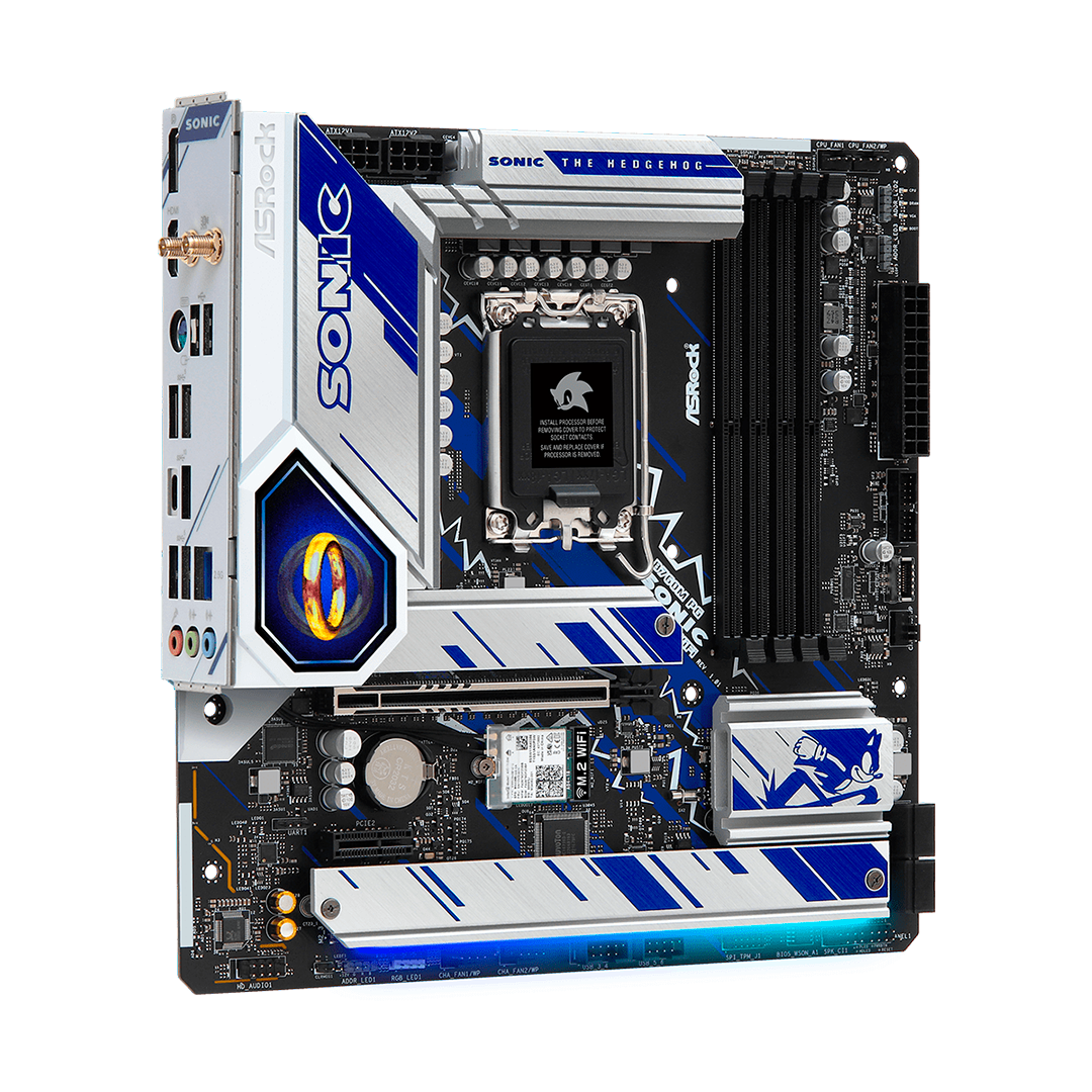 TARJETA MADRE INTEL ASROCK B760M PG SONIC WiFi  DDR5 7200+(OC)