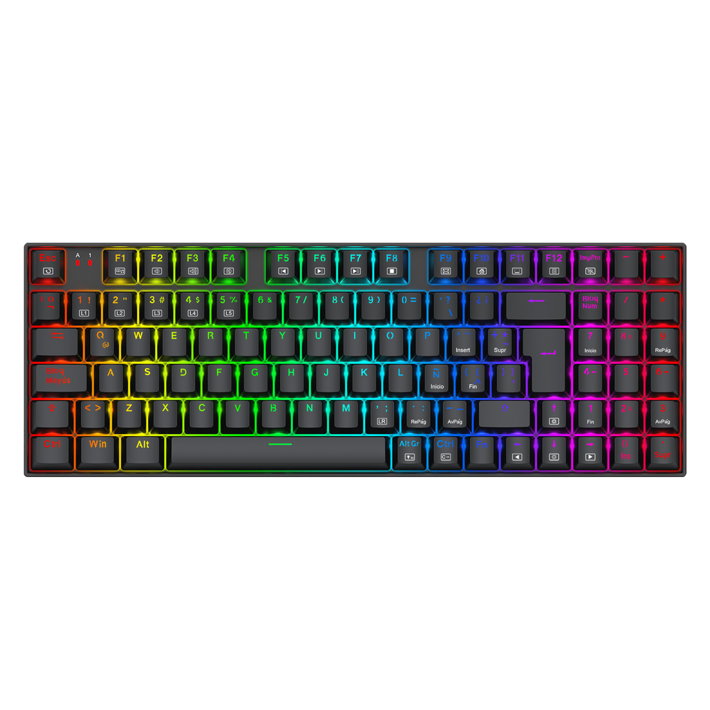 Teclado Redragon K669 Ziggs Mecánico  Rgb Switch Rojo español