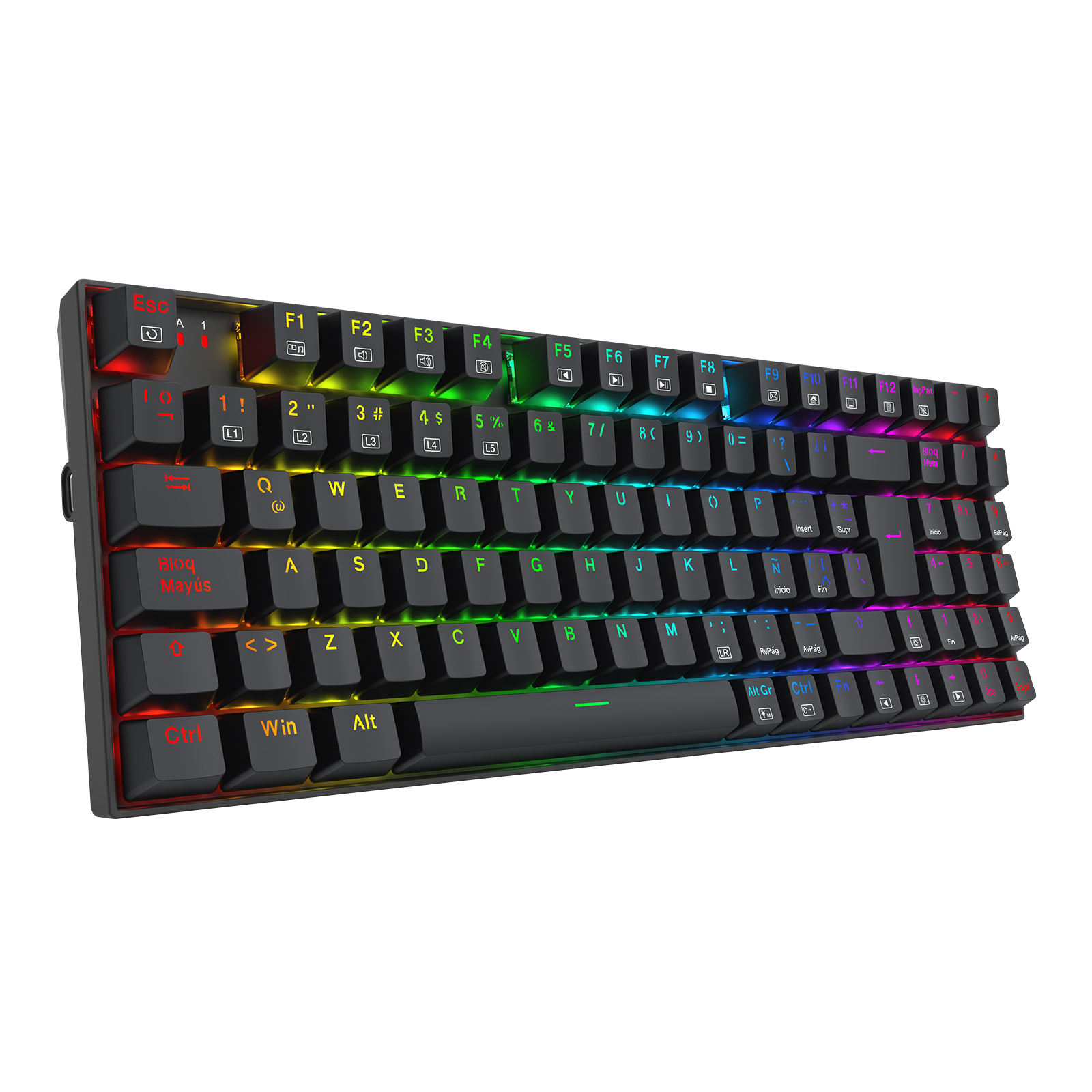 Teclado Redragon K669 Ziggs Mecánico  Rgb Switch Rojo español