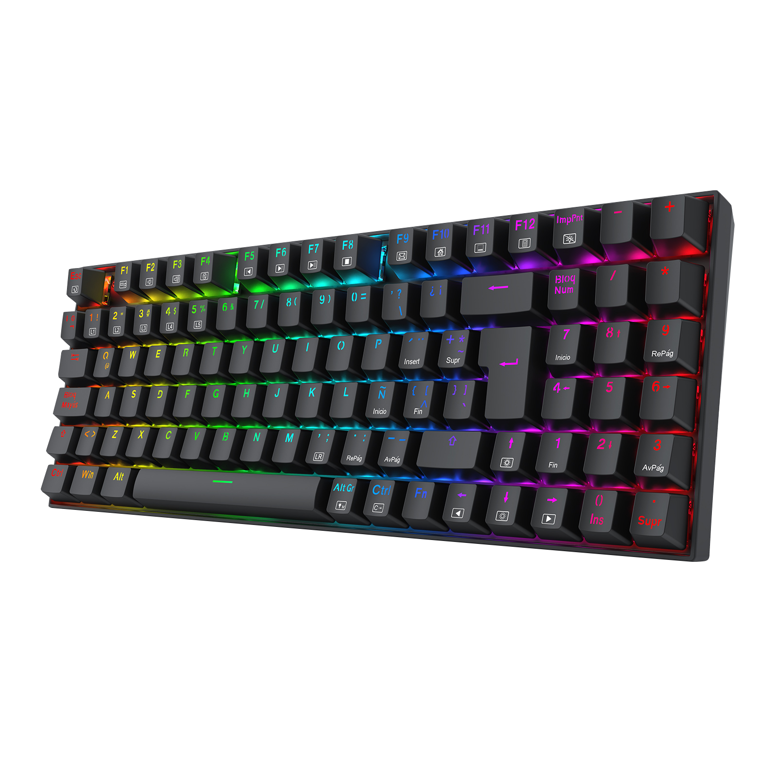 Teclado Redragon K669 Ziggs Mecánico  Rgb Switch Rojo español