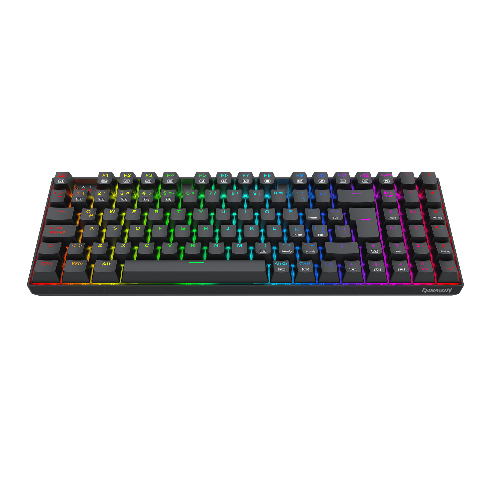 Teclado Redragon K669 Ziggs Mecánico  Rgb Switch Rojo español