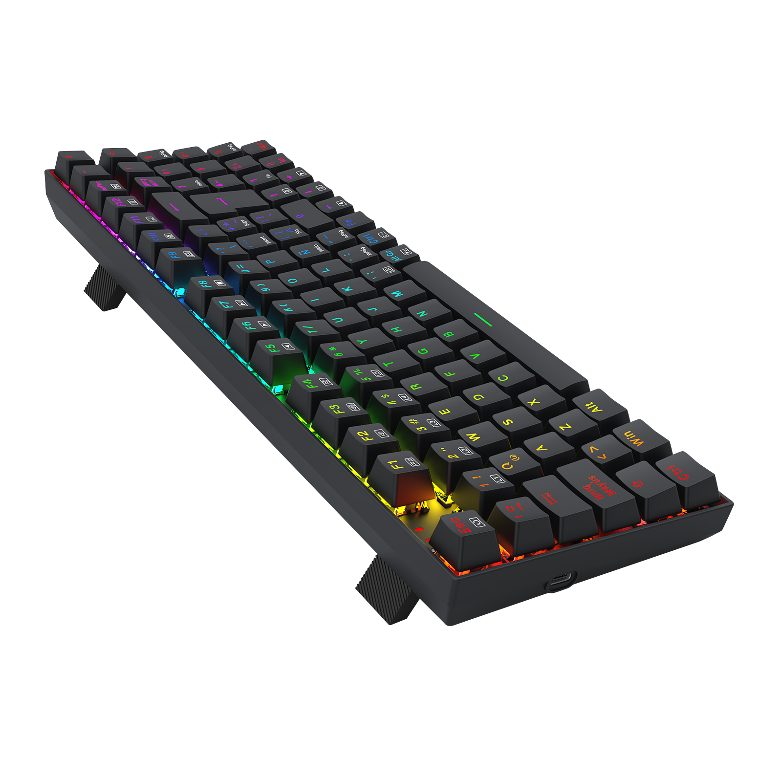 Teclado Redragon K669 Ziggs Mecánico  Rgb Switch Rojo español