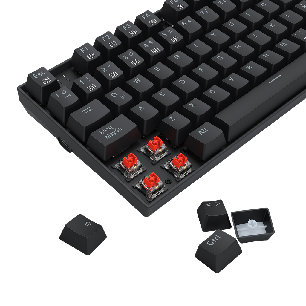 Teclado Redragon K669 Ziggs Mecánico  Rgb Switch Rojo español