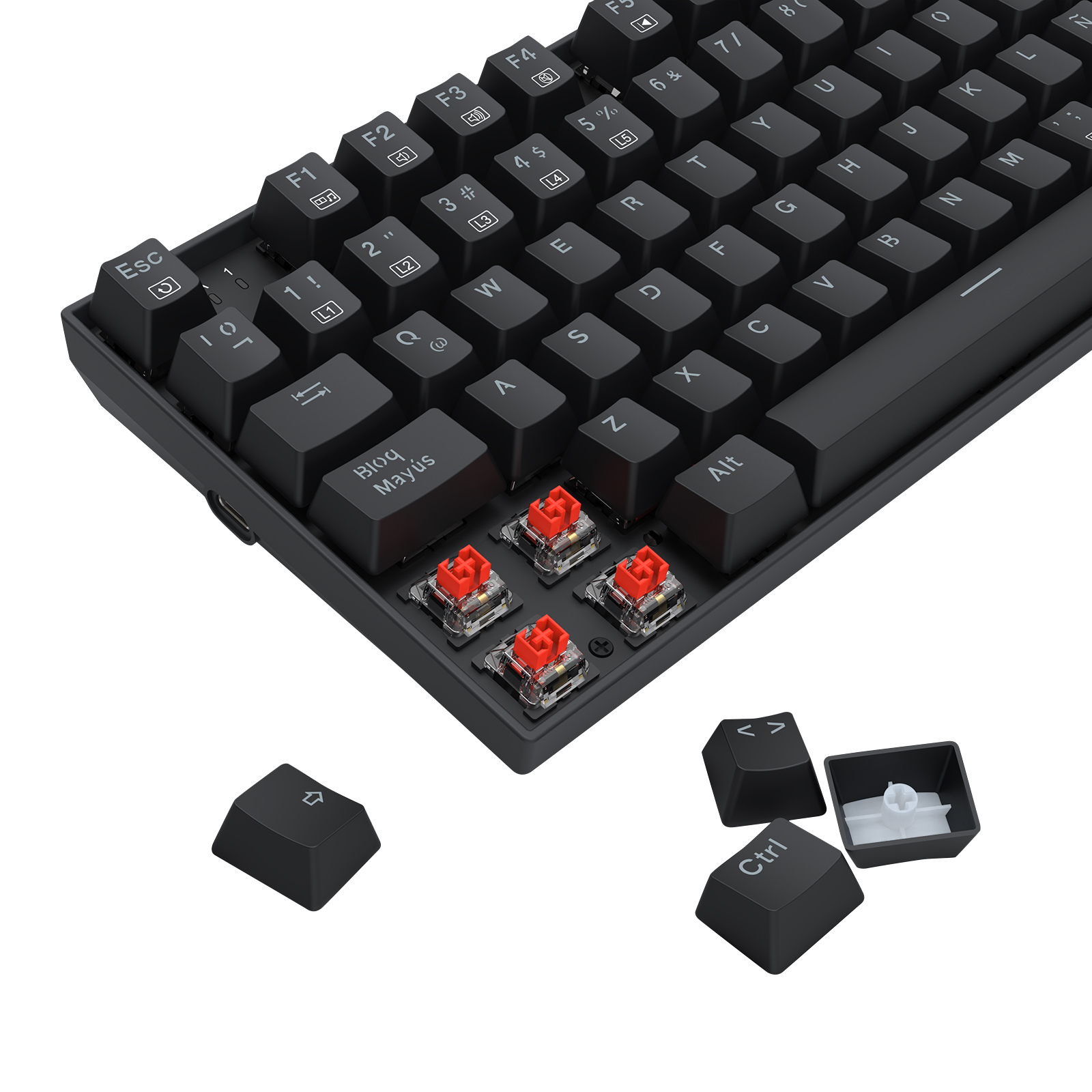 Teclado Redragon K669 Ziggs Mecánico  Rgb Switch Rojo español