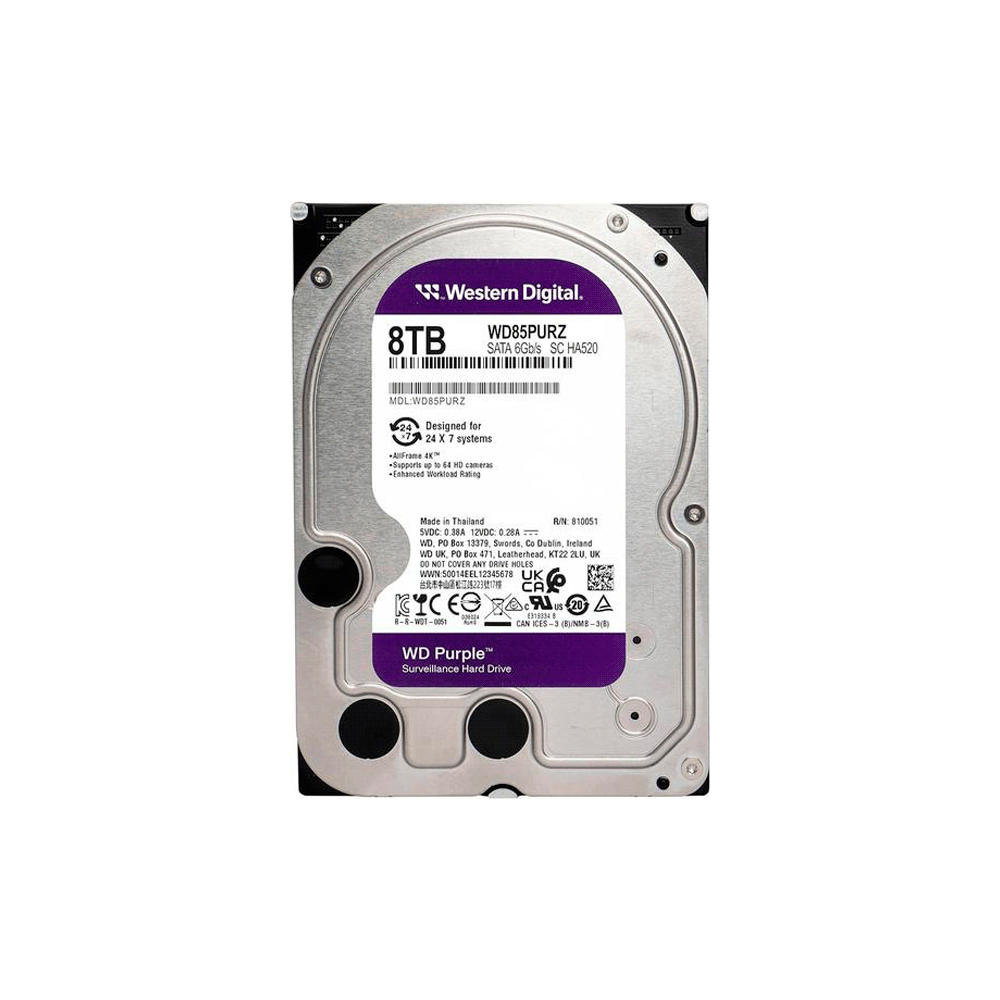 Disco Interno Wester Digital Wd85Purz 8Tb 3.5"  Sata Iii