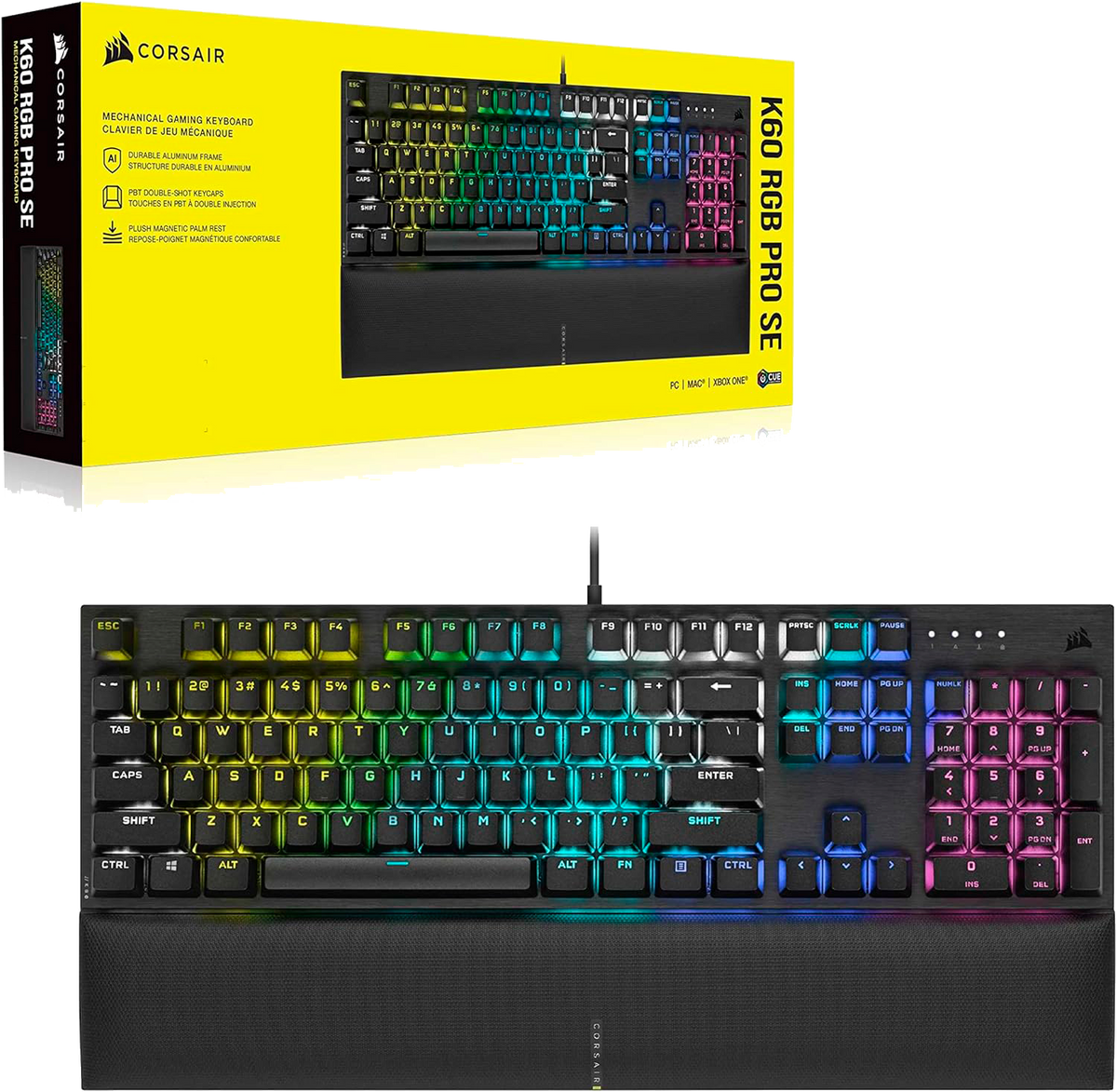Teclado Corsair K60 Rgb Pro Mecánico 100% Switch Cherry Mv