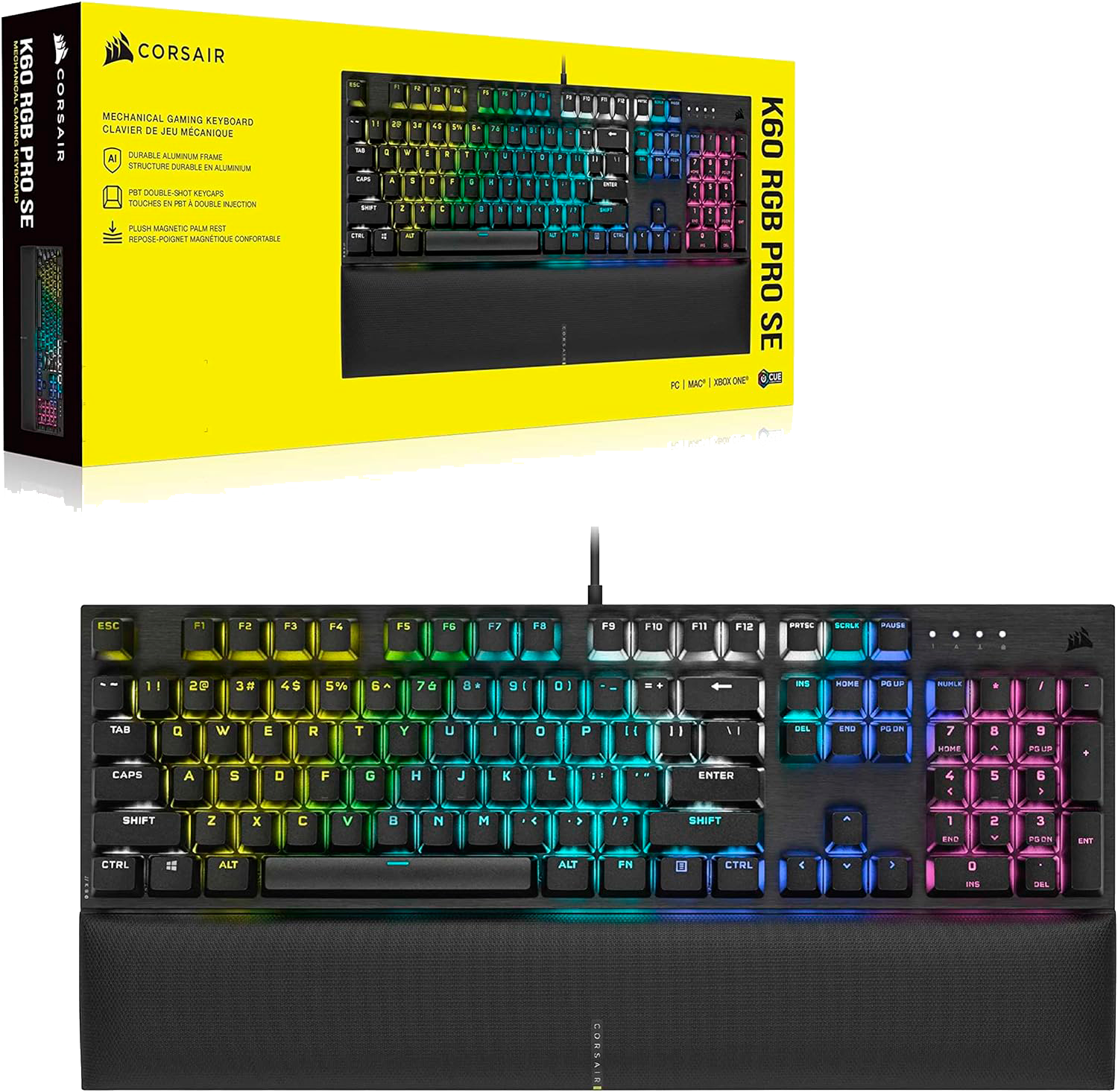 Teclado Corsair K60 Rgb Pro Mecánico 100% Switch Cherry Mv