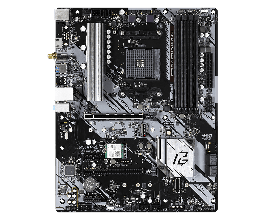Tarjeta Madre Amd Asrock B550 Phantom Gaming 4/Ac Am4 Ryzen Serie 3000, 4000, 5000  Ddr4