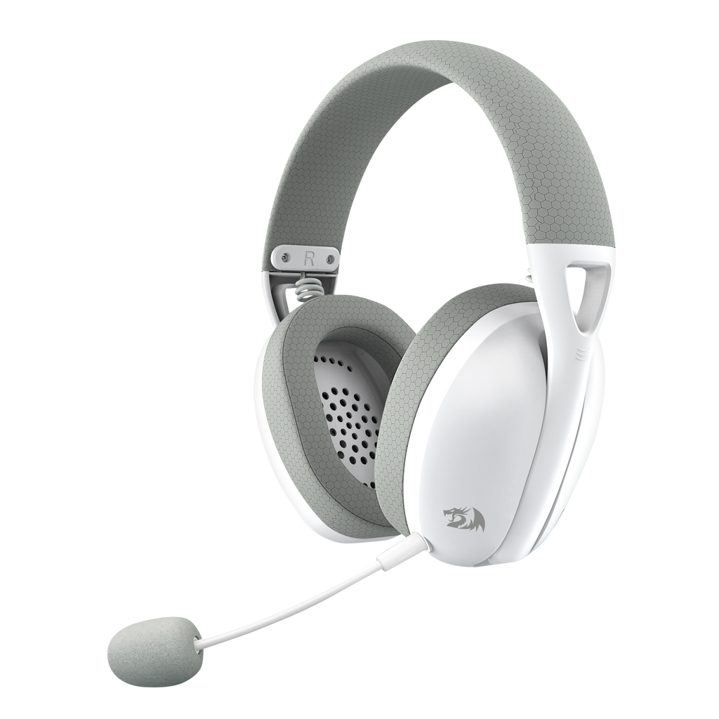 Audifono Redragon H848G Ire Pro, Inalambrico, Stereo, Blanco/Gris