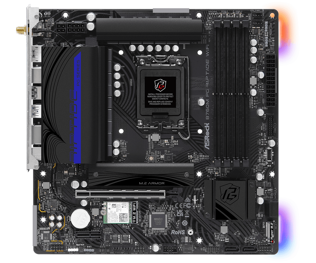 Tarjeta Madre Intel Asrock B760M Pg Riptide Wifi Ddr5 Lga1700