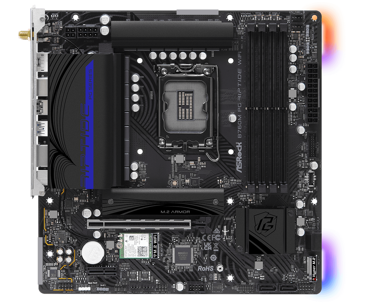 Tarjeta Madre Intel Asrock B760M Pg Riptide Wifi Ddr5 Lga1700
