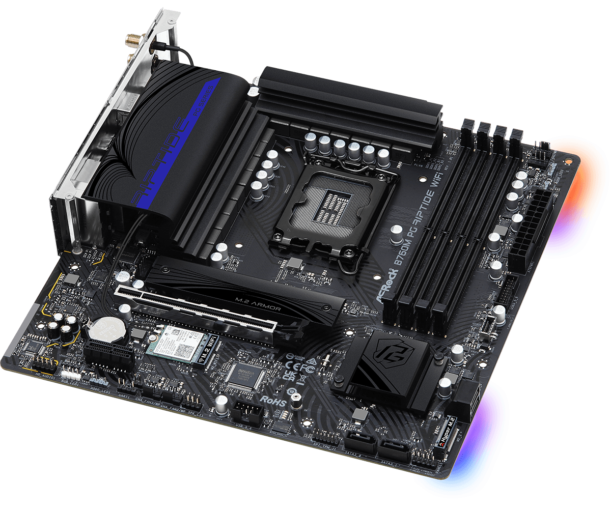 Tarjeta Madre Intel Asrock B760M Pg Riptide Wifi Ddr5 Lga1700