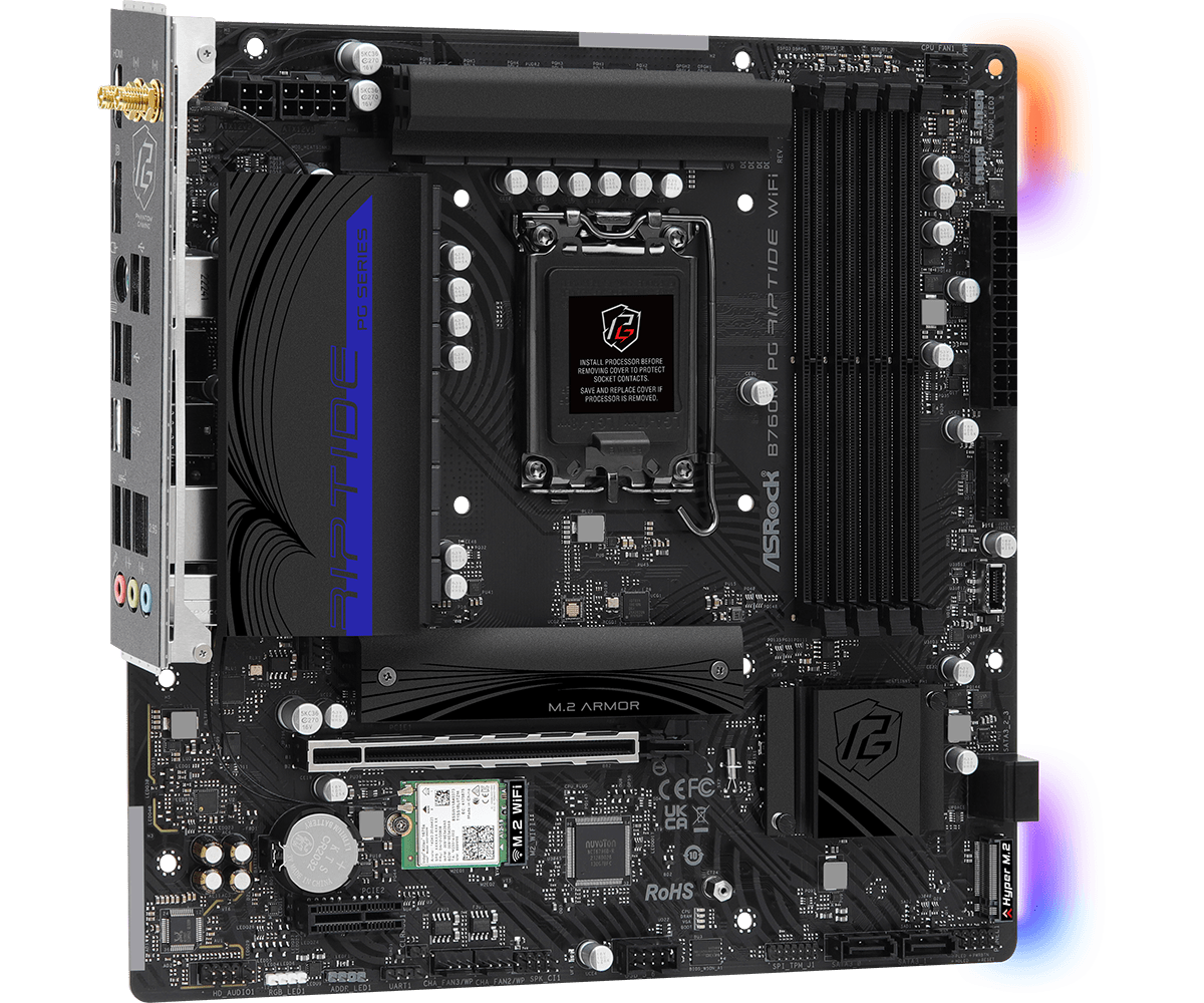 Tarjeta Madre Intel Asrock B760M Pg Riptide Wifi Ddr5 Lga1700
