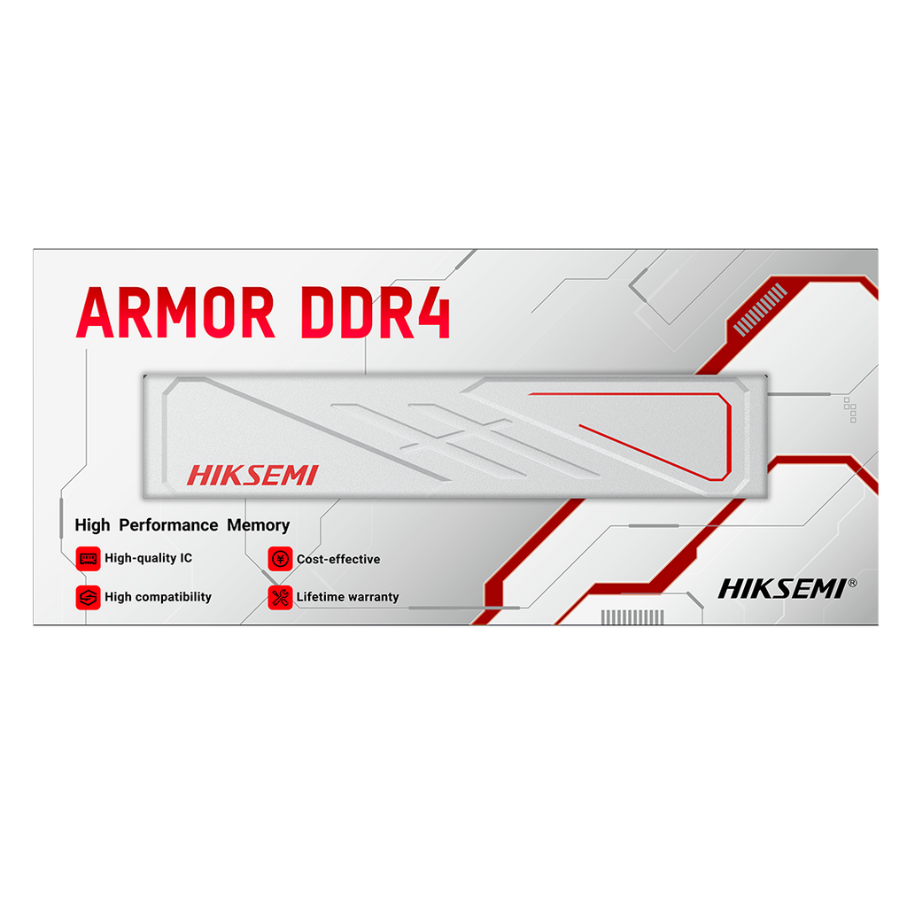 MEMORIA UDIM HIKSEMI  ARMOR 8GB DDR4 3600MHz  Blanco