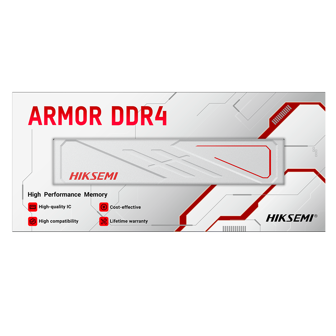 MEMORIA UDIM HIKSEMI  ARMOR 8GB DDR4 3600MHz  Blanco