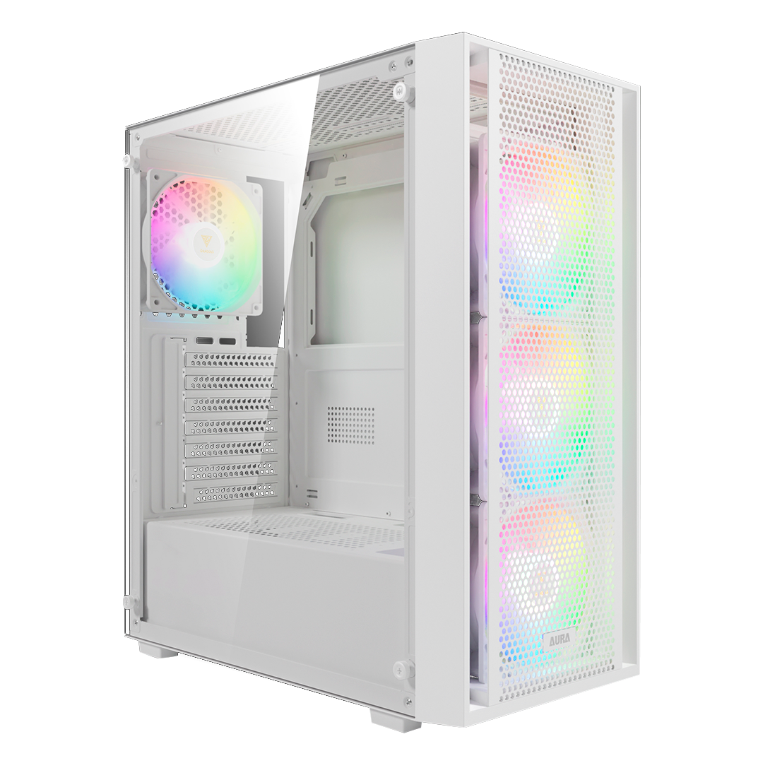 CASE GAMDIAS AURA GC2 Elite WH ARGB MID Tower, ATX.