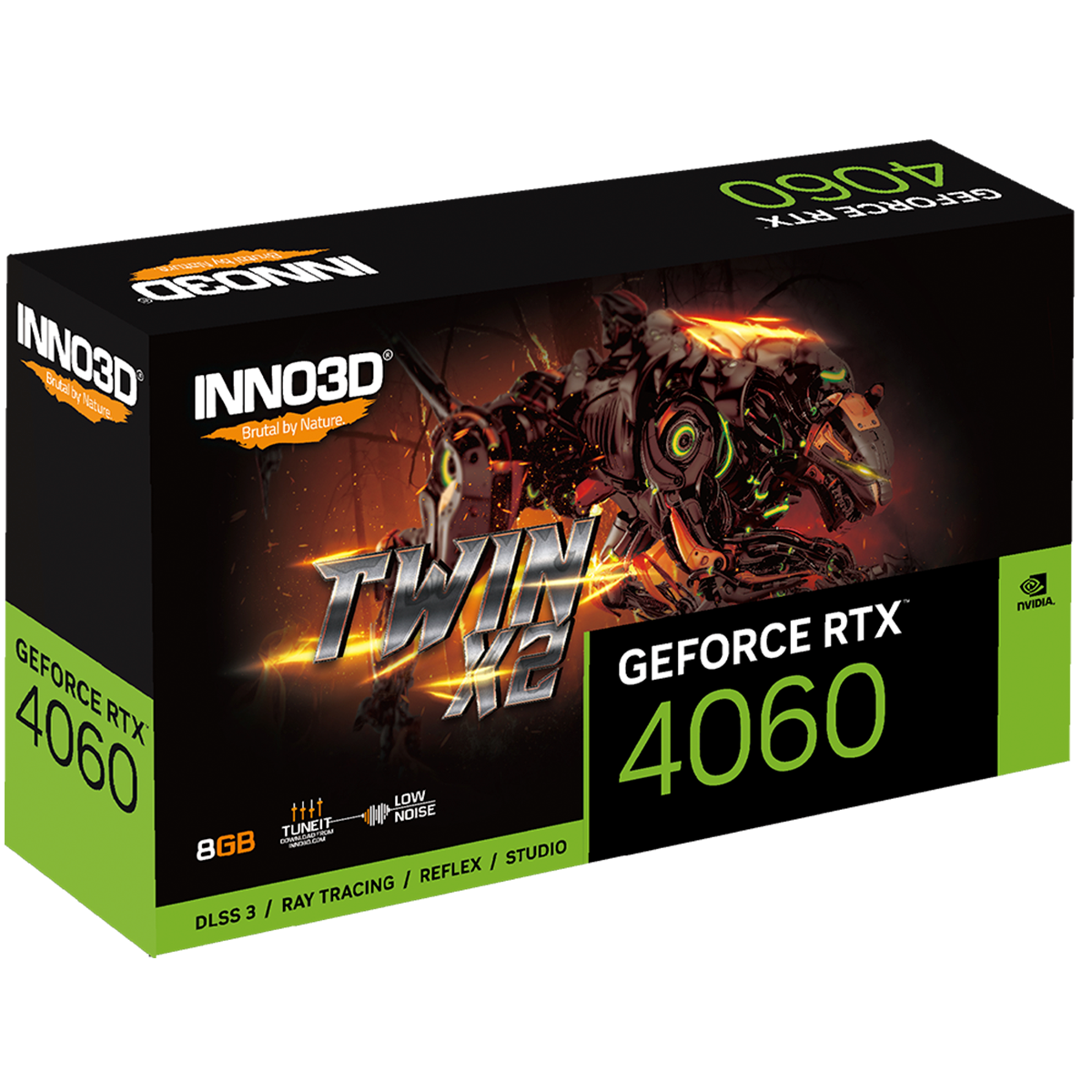 Tarjeta de Video Inno3D GeForce RTX 4060 Twin X2 OC 8GB GDDR6 128-bit