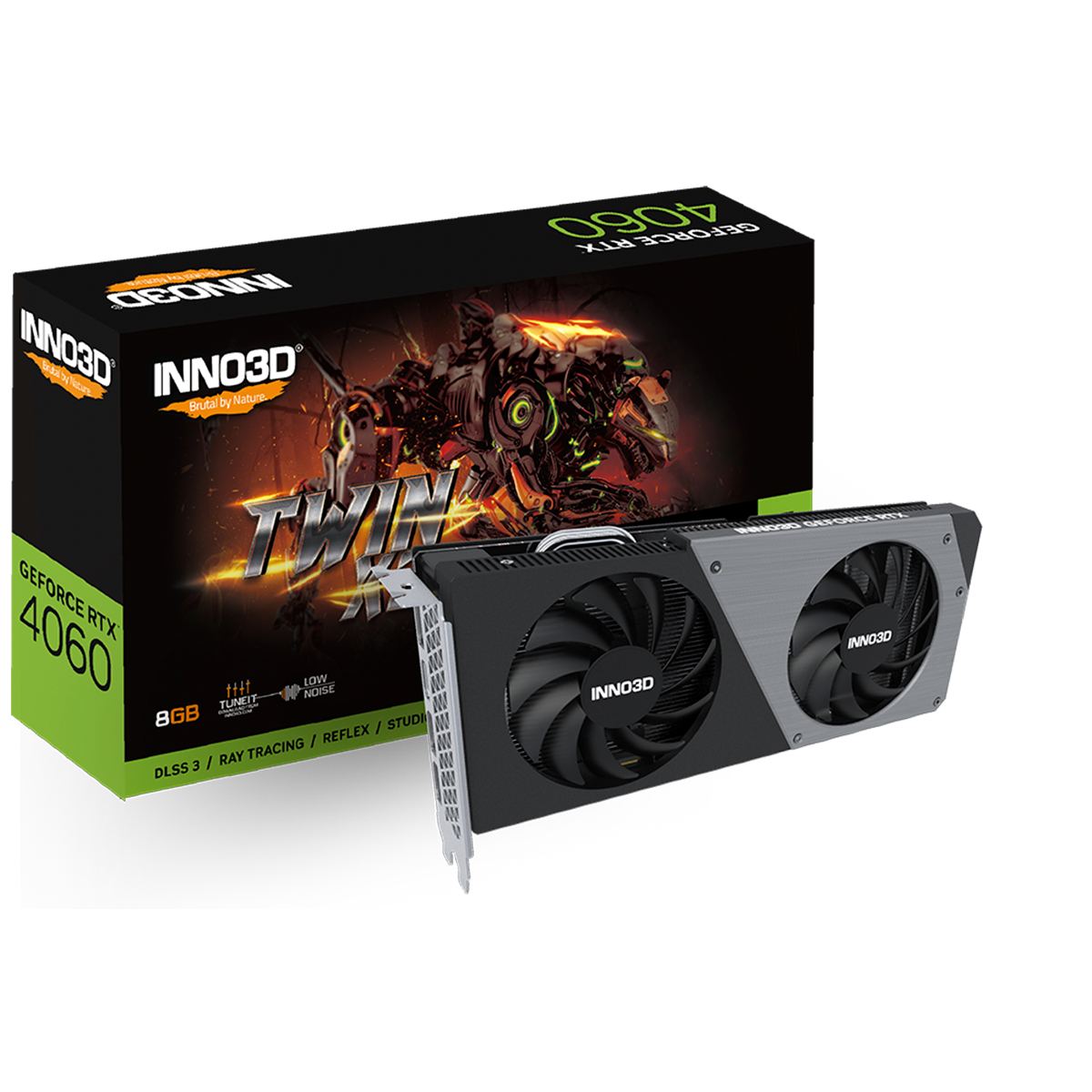 Tarjeta de Video Inno3D GeForce RTX 4060 Twin X2 OC 8GB GDDR6 128-bit