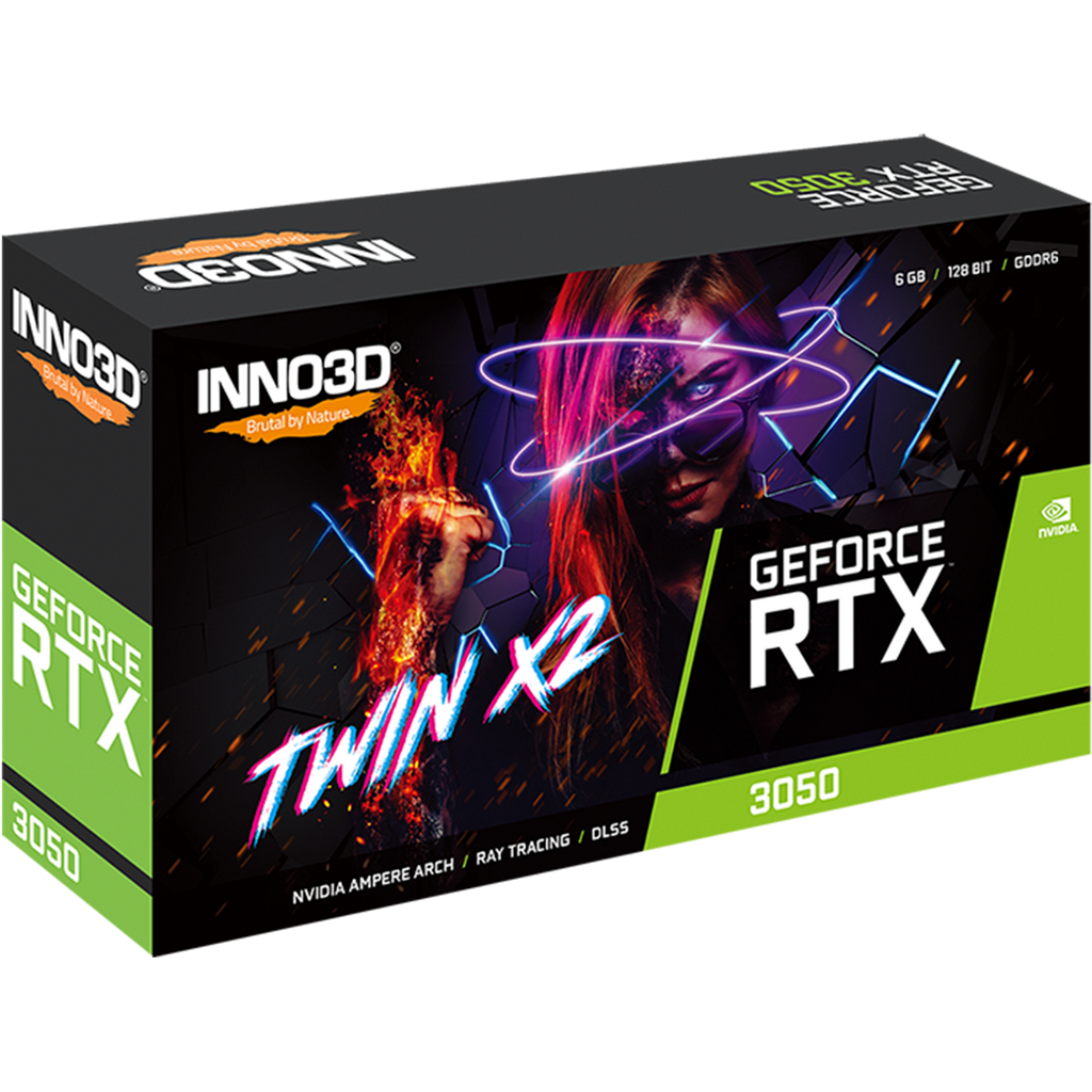 Tarjeta de Video Inno3D GeForce RTX 3050 Twin X2 6GB GDDR6 96-bit