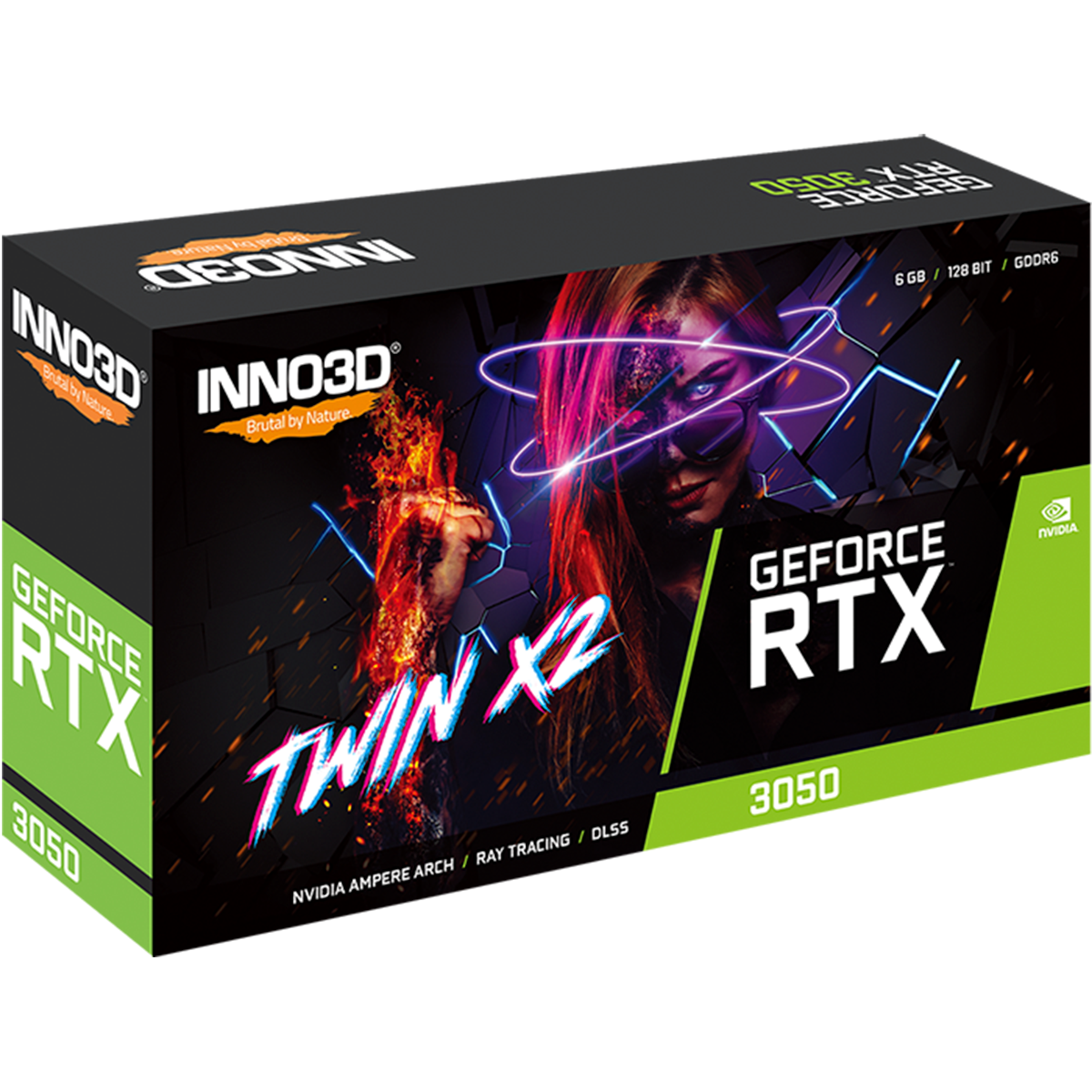 Tarjeta de Video Inno3D GeForce RTX 3050 Twin X2 6GB GDDR6 96-bit