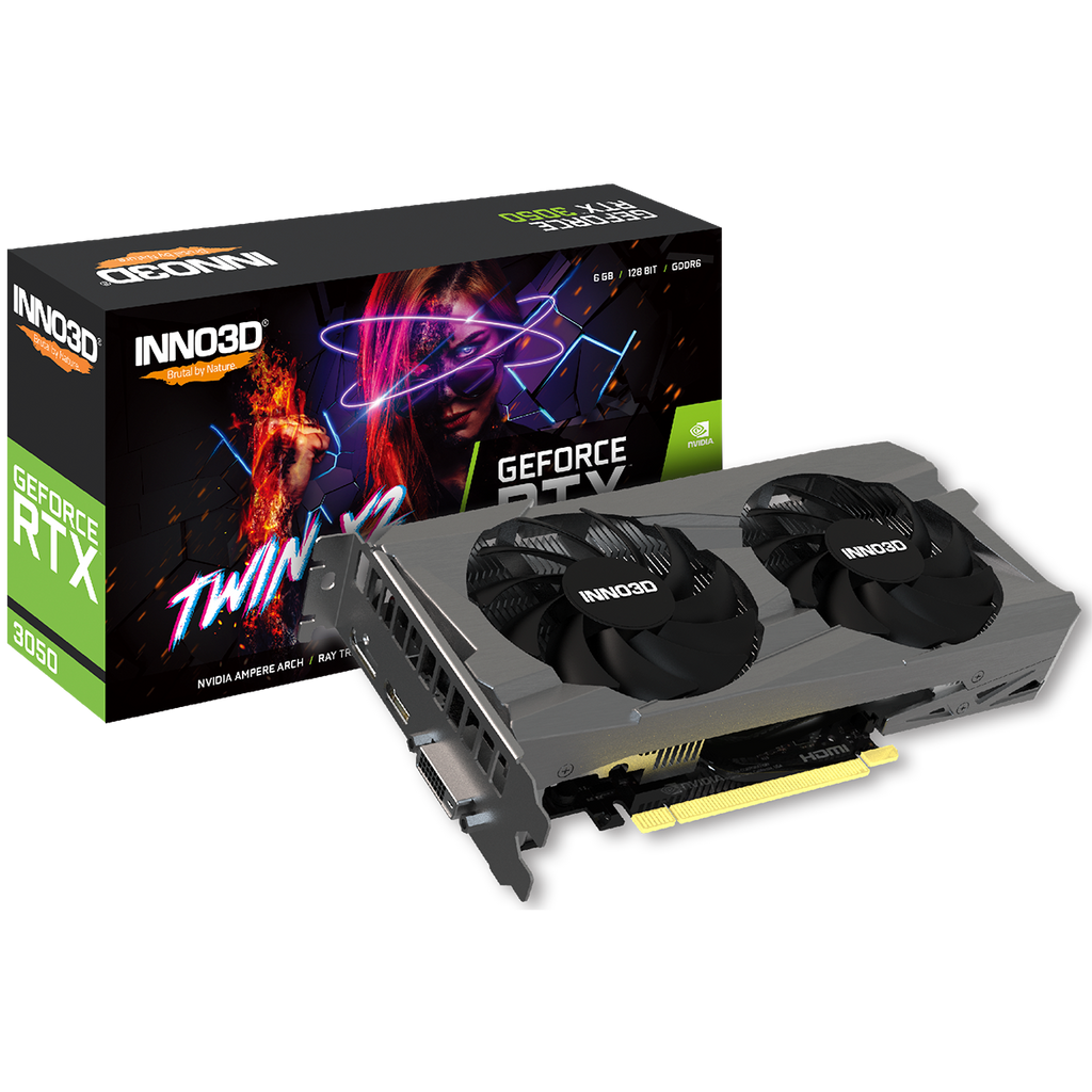 Tarjeta de Video Inno3D GeForce RTX 3050 Twin X2 6GB GDDR6 96-bit