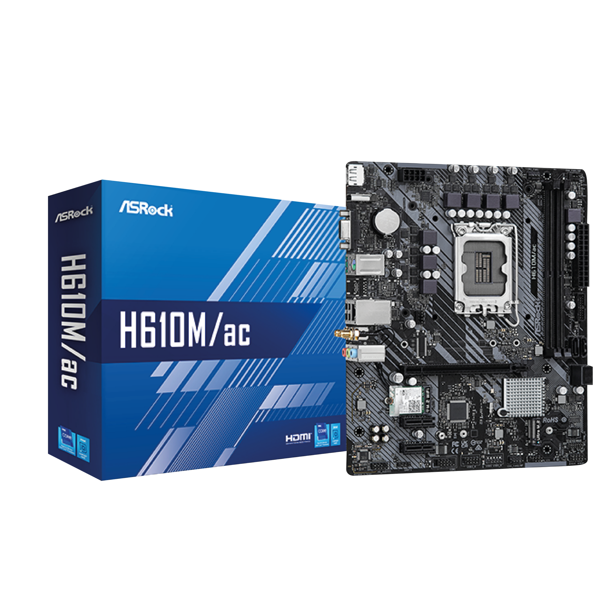 TARJETA MADRE INTEL ASROCK H610M/AC  DDR4 3200Mhz
