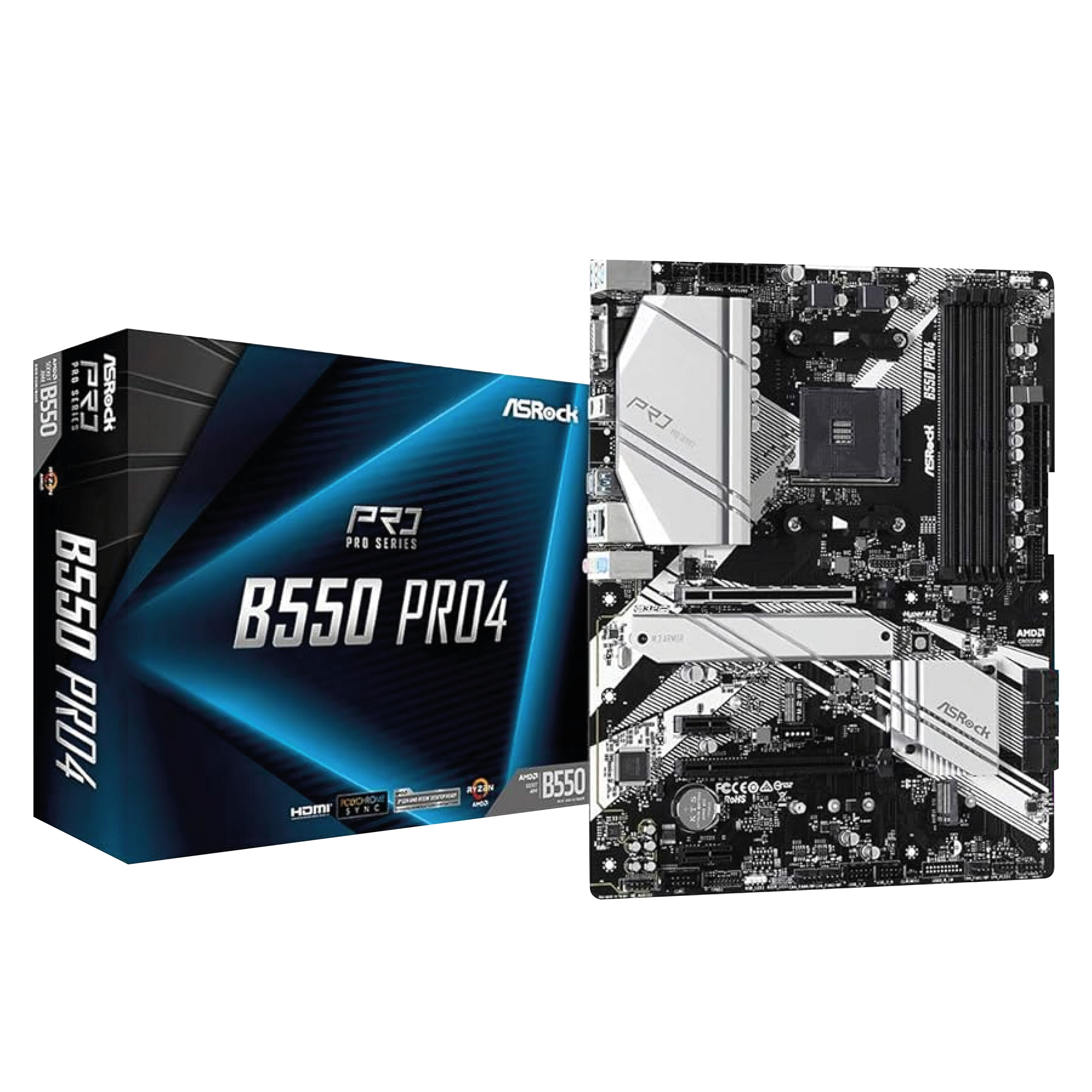 TARJETA MADRE AMD ASROCK B550M PRO4  DDR4 4733Mhz