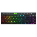 Teclado Redragon K618 Horus FS RGB SP RD Wireless Black Red Switch Español Bajo Perfil 100%