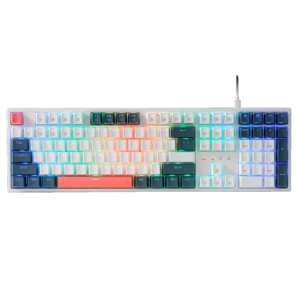 Teclado Redragon K668WBO Trundle RGB Mix 3 Color Red Switch 100%