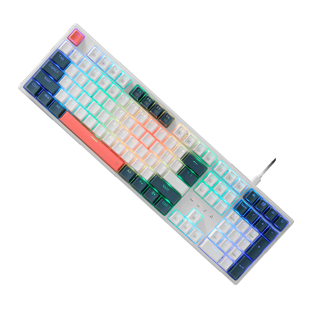 Teclado Redragon K668WBO Trundle RGB Mix 3 Color Red Switch 100%