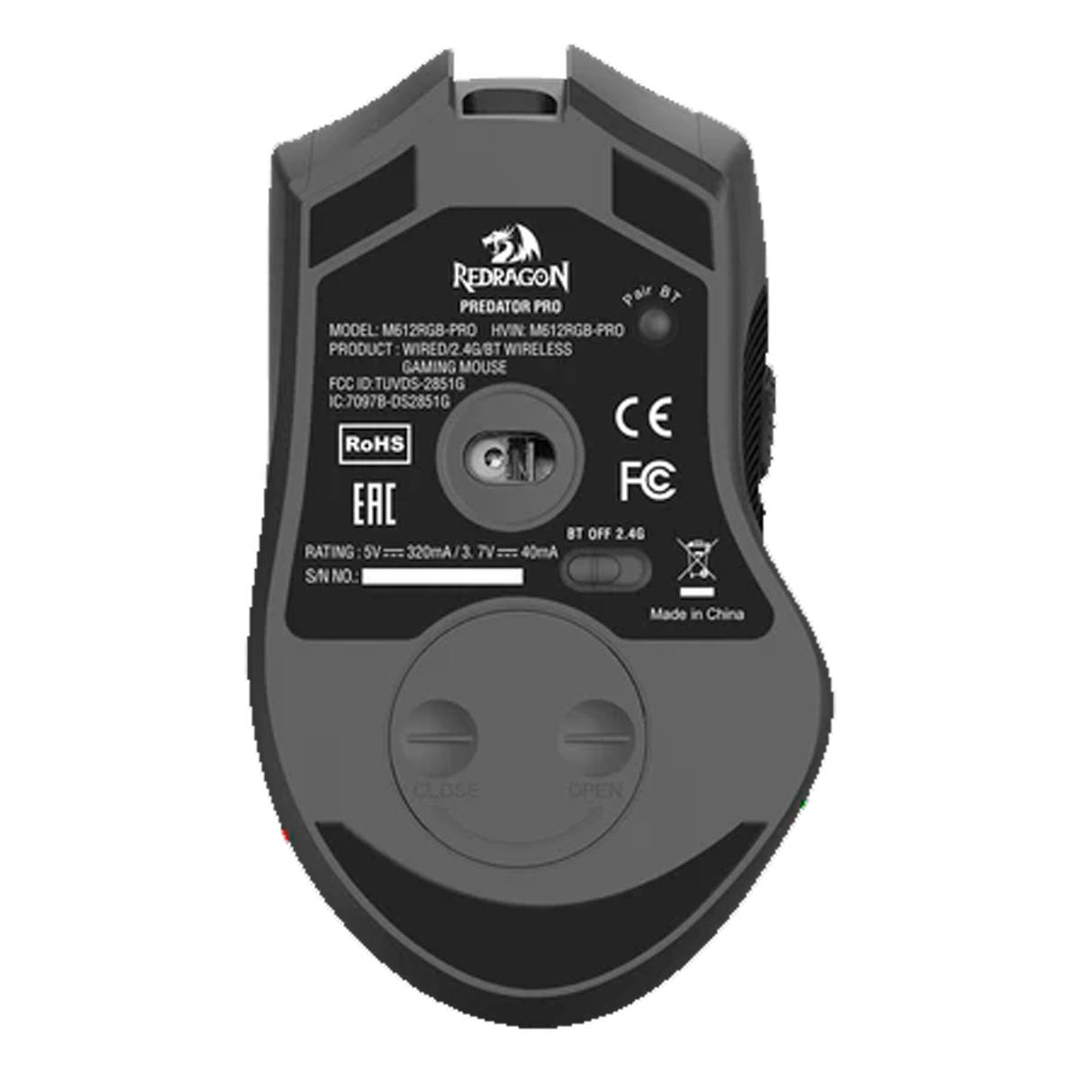 Mouse Redragon M612 Predator Pro Wireless Black RGB 8000DPI